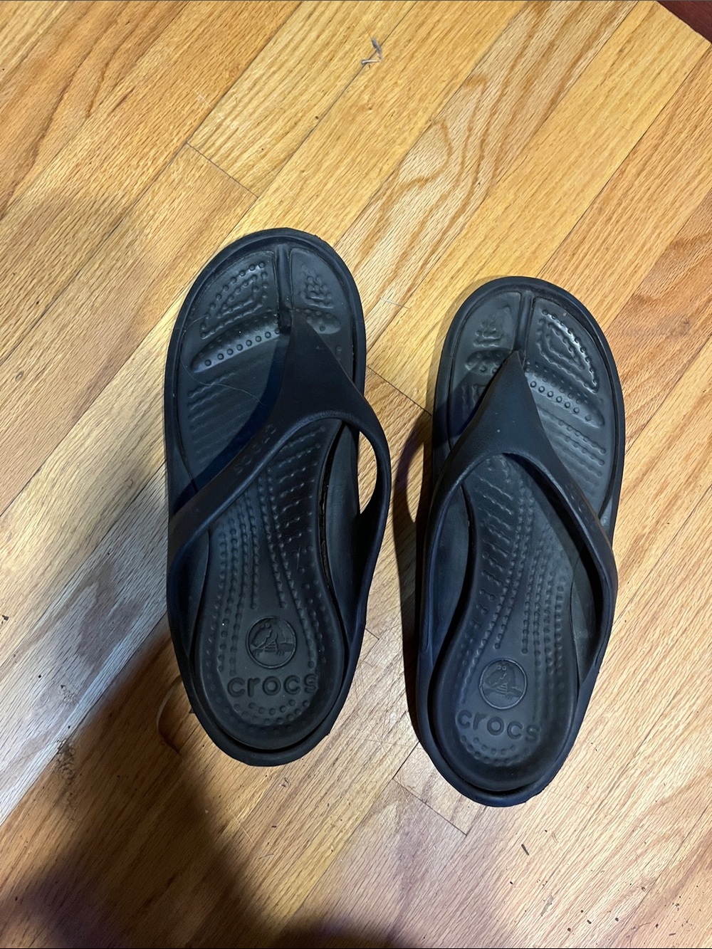 CROCS Black Slip-On Flip Flops